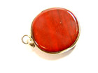round polished semi-precious jasper stone in a sterling silver pendant setting — photo 5
