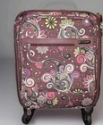 Ricardo Elite Luggage Brown Floral Paisley Soft Side Rolling Pop Up Handle 20" — photo 4