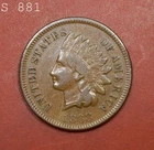 1868 Indian Head Cent "F/VF"