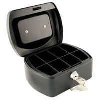 Image of Q-Connect Cash Box 6 Inch Black KF02601