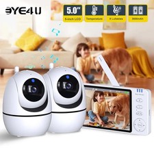 5" Wireless Video Baby Monitor with PTZ Camera, 720P, 2.4GHz, 11811.02 in Range