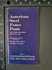 19thC American Steel & Wire Co,Fence Posts brochure for farm railroad & city use — photo 1