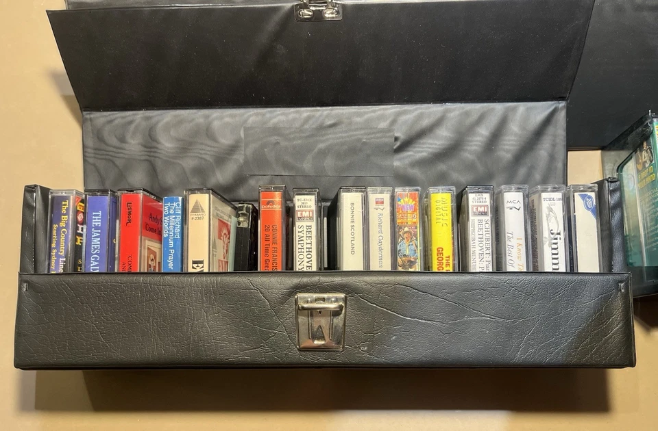 Job Lot Of 71 Mixed Music Cassette Tapes In Leather Cases - Image 2 of 4