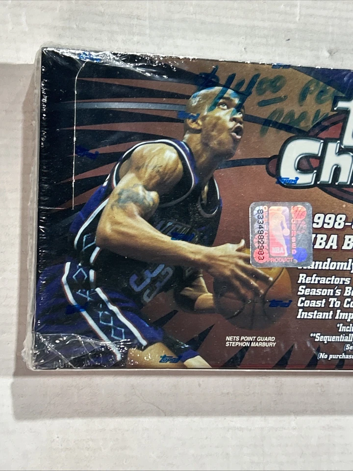 Topps 1998-99 Chrome Basketball Hobby Box 24 Packs Ugly but still sealed new SSP - Image 2 of 4