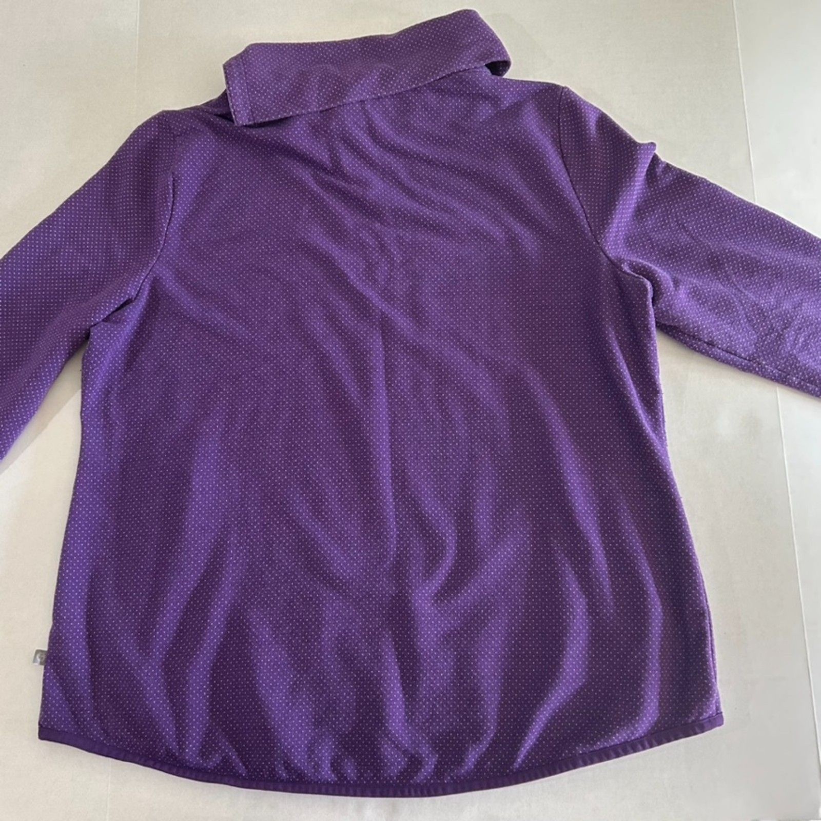 Talbots, Purple Dot Pullover with Split Turtlenec… - image 5