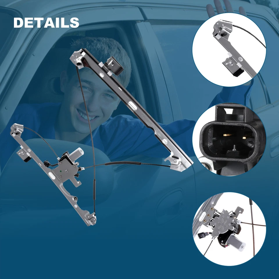 Regulador de ventana eléctrica con motor delantero izquierdo para Chevrolet Silverado 3500 HD 07-14 Foto 4 de 4
