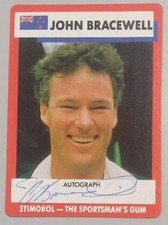 John Bracewell New Zealand 1990-91 Stimorol Cricket Signed Autograph Card