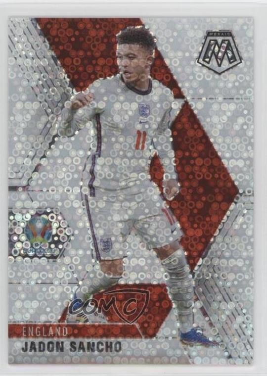 2021 Panini Mosaic UEFA Euro 2020 White Circles Prizm 13/25 Jadon Sancho 0l6a