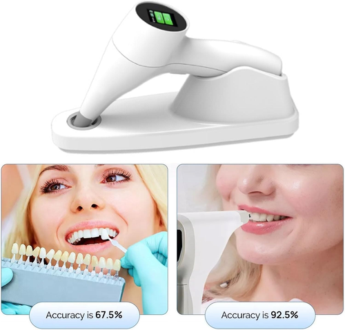 Guida Paralume Digitale Dentale Colormetro LED Comparatore Colore Denti Sbiancamento Denti - Foto 6 di 8