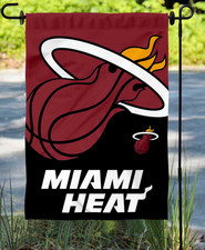 Wincraft Miami Heat Double Sided Garden Flag - For Outdoor Use 18"x12.5" inch