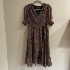 Tommy Hilfiger Floral Knee Length Wrap Dress Size Medium