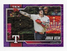 2026 Topps #78 Jonah Heim Purple Foil 123/250 Texas Rangers