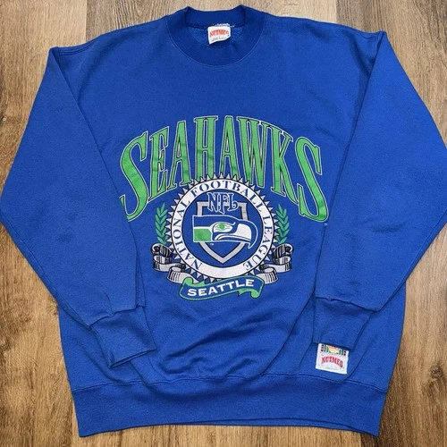 Vintage Seattle Seahawks Sweatshirt Nutmeg Mills Crew neck NFL 90s Shirt Mens XL