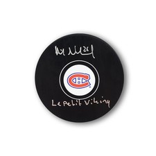 Mats Naslund Autographed Montreal Canadiens Hockey Puck Inscribed Viking