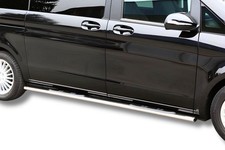 Schwellerrohre oval mit Tritt für MERCEDES V Klasse W447 ab Bj. 2014- Edelstahl 