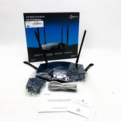 ioGiant WiFi 6 WLAN Router, AX1800 Gaming Router 1201 Mbit/s 5 GHz + 574 Mbit/s