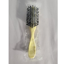 Vintage Style Yellow Hair Brush Boar Bristle Teasing Styling Grooming New