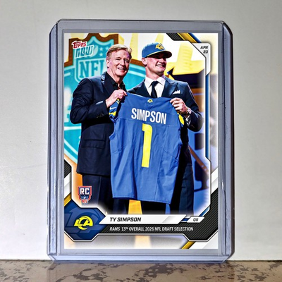#ad Ty Simpson Rookie 2026 Topps Now Draft Night #TSIM Card Los Angeles Rams $29.75