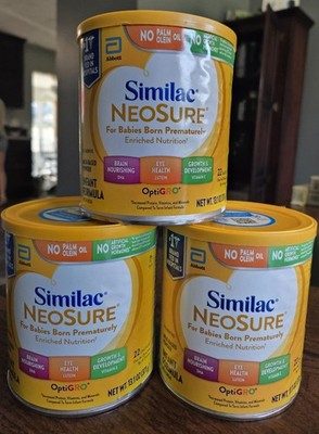 3 PACK- Similac Neosure Powder Formula 13.1.oz Cans for Premature - Exp 10/2026