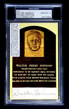 WALTER JOHNSON PSA/DNA GRADE 10 GEM MINT SIGNED AUTOGRAPH BASEBALL HOF