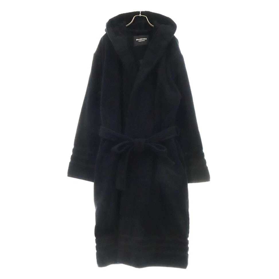 ACCAPPATOIO BALENCIAGA SPUGNA INCROCIATA Terry Panno ACCAPPATOIO GIACCA 662735 Nero