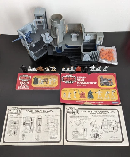 Star Wars DEATH STAR Micro Collection-2 Playsets w/DieCast Figures-1982 Complete