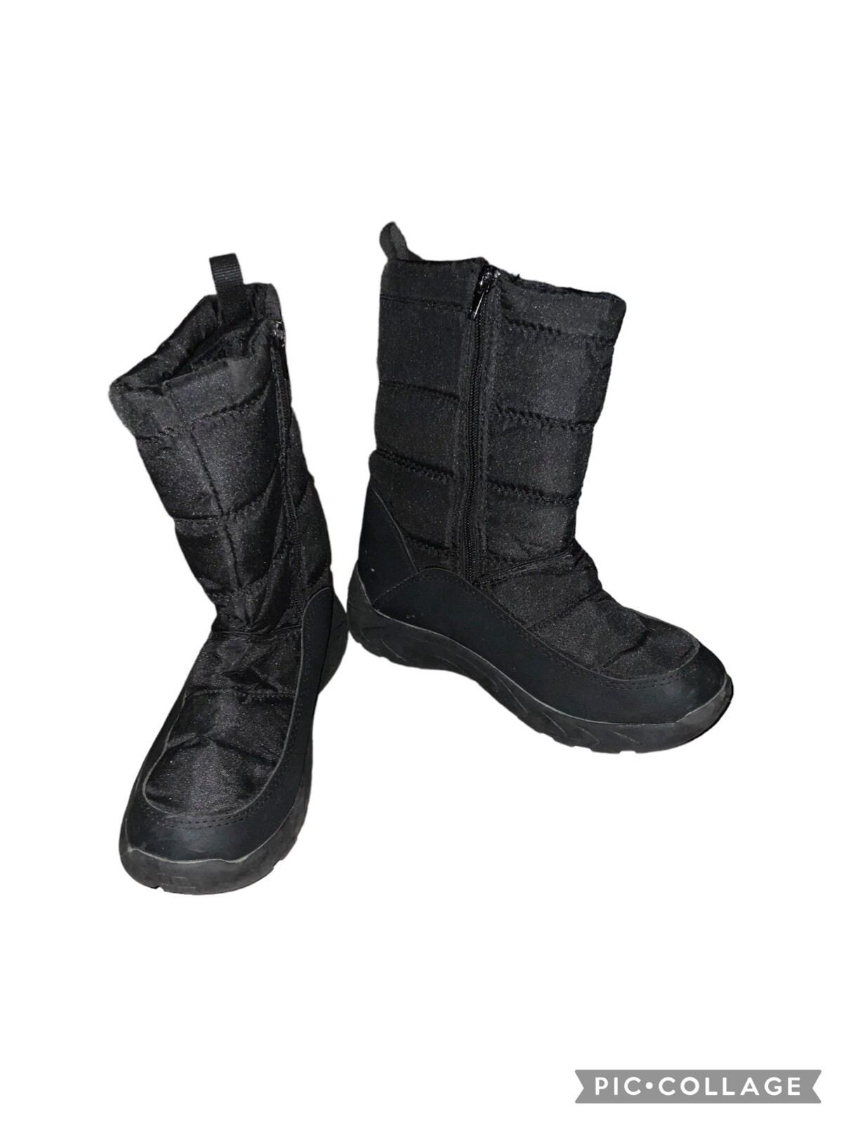 Polar Edge Black Calf High Snow Boots Women’s Size 6 Gem