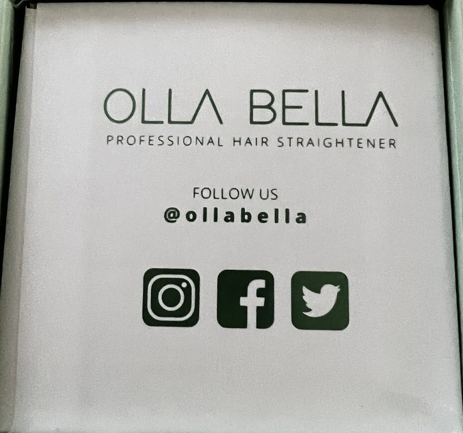 OLLA BELLA Professional Hair Straightener Flat Iron Ceramic Plates Mint
