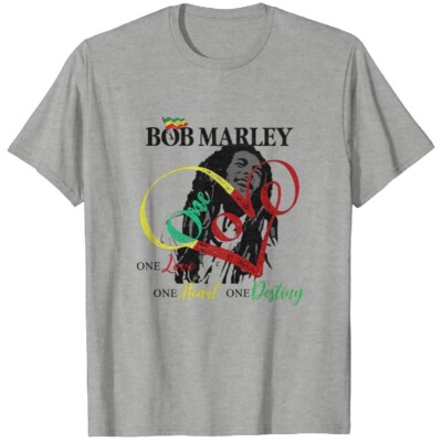 Retro Bob Marley One Love Crewneck Unisex T-Shirt, Musician Gift, Reggae Shirt