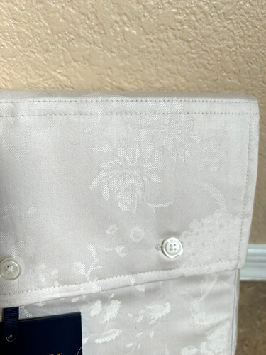 Ralph Lauren Bethany Jacquard King Flat Sheet Silver Organic Cotton $245 NWT - Picture 5 of 7