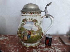 Ancienne chope a bière porcelaine