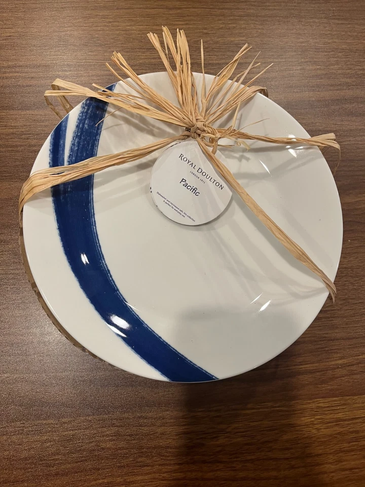Placas de patrón mixto Royal Doulton Pacific Blue Collection, 5 piezas/falta 1 plato Foto 2 de 4