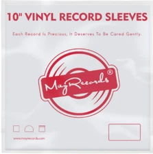 sdroceRyaM 50pcs 10 inch Vinyl Record Outer Sleeves with Flap Clear Plastic Viny