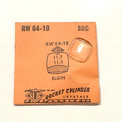 Uhrenglas SUC RW 64-10 - ELGIN - 11,7x11,4 [NOS] (Watch crystal)