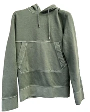 CP COMPANY ARM LOGO HOODED SWEATSHIRT KHAKI SIZE UK SMALL (S)
