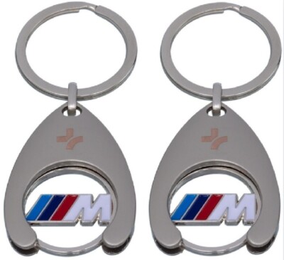 2x BMW M Perfomance Motorsport Schlüsselanhänger Einkaufswagenchip Keyring Chip