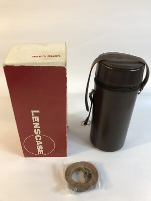 E.Leitz New York #7 Top Grain Cowhide Lens Case W/Strap And Original Box