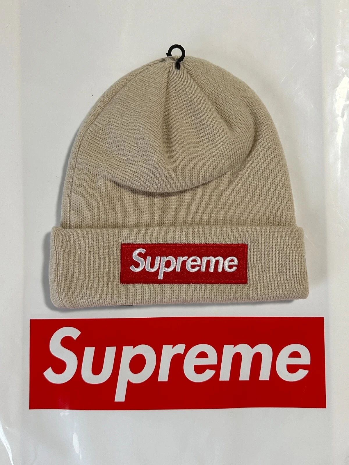 SUPREME NEW ERA BOX LOGO BEANIE (PIERRE) FW24 GRAND LOGO S LOGO CACHEMIRE MOHAIR