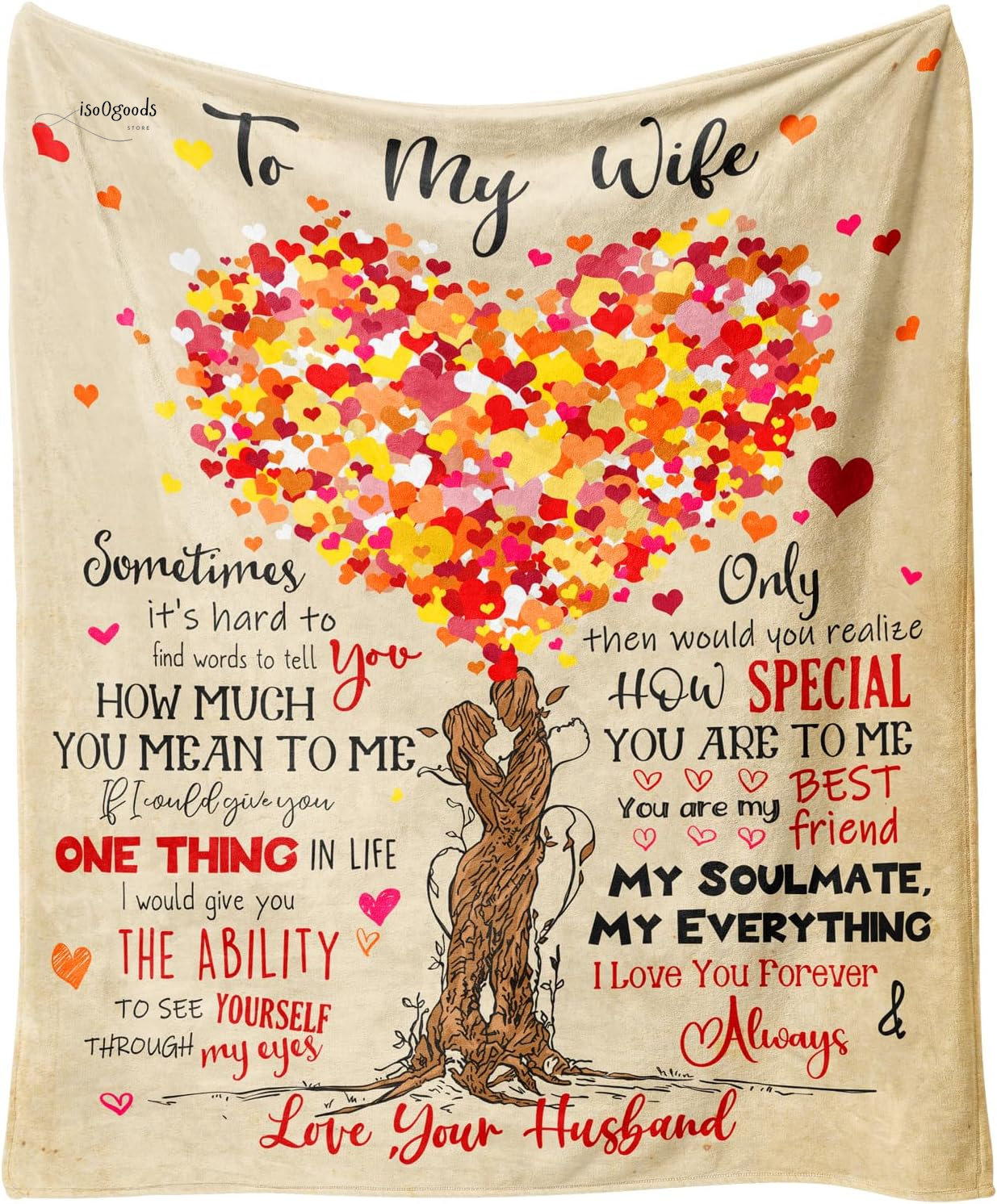 To My Wife Blanket from Husband,Valentines Day Gifts for Wife,Wedding Anniversar