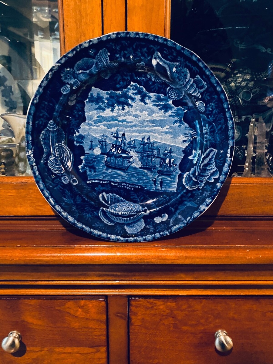 MacDonough China Enoch Wood & Sons Blue transfer 1815-1845 10in | eBay