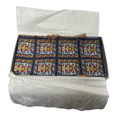 Scarf WAKO Floral Print GINZA TOKYO Beautiful Egyptian Flower Cup Design