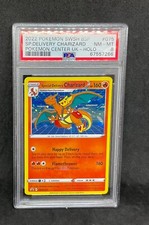 Pokemon Center UK Special Delivery Charizard Pikachu Cosmic Holo SWSH072 PSA 8