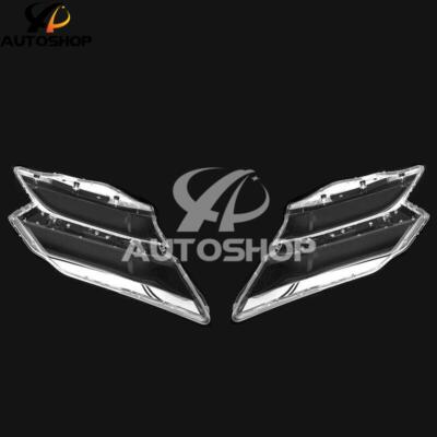 Pair Transparent Headlight Lens Replacement Cover For Toyota Wilfa 2008-2014