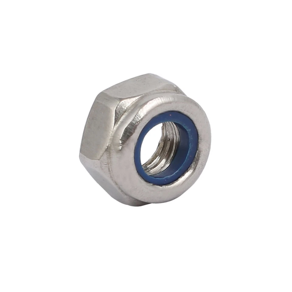 8Stk. Links Hand Sicherungsmuttern 304 Edelstahl Metrisches Gewinde M6 x 1mm - Bild 2 von 4