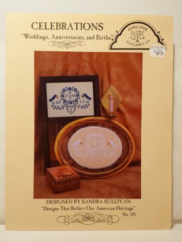 3 Homespun Elegance Cross Stitch Patterns Summer Hare Celebrations Black Cat - Picture 2 of 12