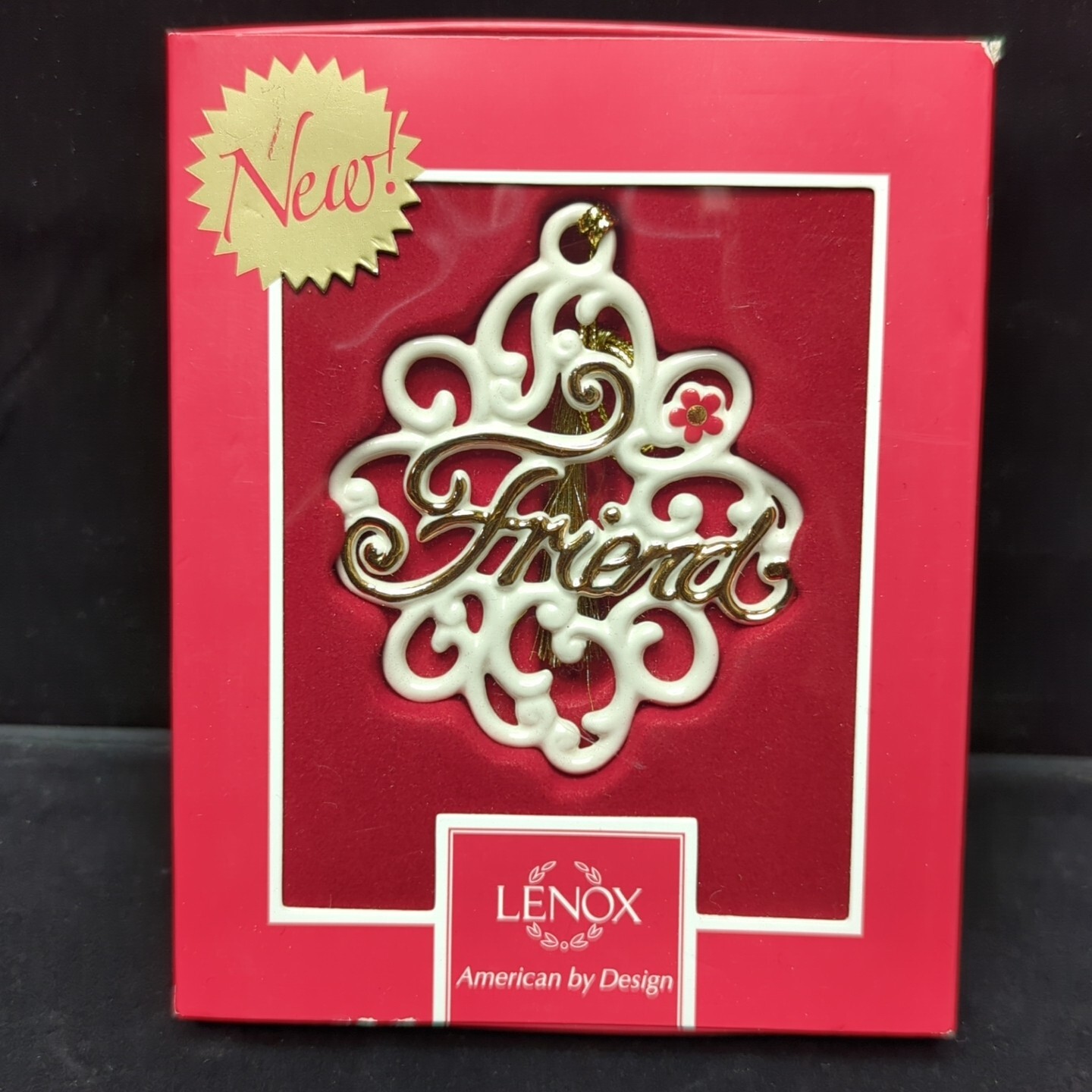 Lenox Heart Christmas Ornament with Pierced Charm for Gifts from the Heart