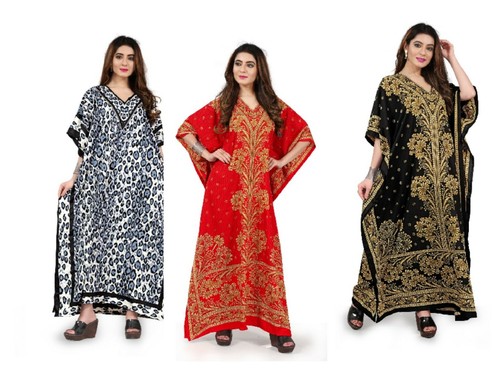 Bathing Suit Cover Up Plus Size Free Size Floral Kaftan Dress - Boho Beach Cover Up Fits 16-24, Long & Flowy Free Size Floral Maxi Dress - Foto 10