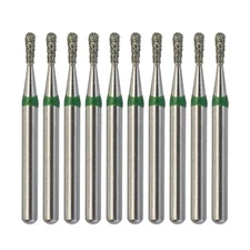 10pc Dental Diamond Burs Pear 830/010C High Speed Burr Friction Grip Coarse Grit