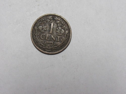 Old Netherlands Coin - 1922 1 Cent - Circulated - Picture 2 of 2