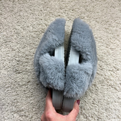 Toms Susie Faux Fur Slippers Slides Womens Size 9 Gray Casual Comfort Cozy - Picture 4 of 6